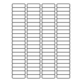 Tabbies Laser/Inkjet Label Sheets, Blank White, Labels are 1-3/4"W x 1/2" H, 80 Labels/Sheet, 8,000 Labels/Pack, Template #5167 Compatible (40150)