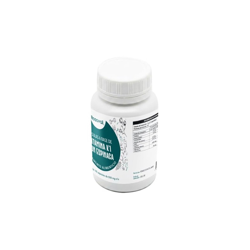 Vitamina K1, 50 Cápsulas Por Frasco