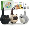 TranquilHome Heckel Set, Crochet for Beginners, Crochet Set Animals, Crochet