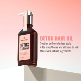 FRENCCIGA Detox Hair Oil, Hair Serum Treatment for Purifying & Revitalizing Dry Damged Hair, Deeply Cleansing Buildup 100ml