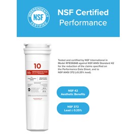 Brio Replacement Refrigerator Filter for Fisher & Paykel 836848, Amana 8171788 | Significantly reduces unpleasant Tastes, Odors, Chlorine, and VOCs from Fridge Water & Ice | NSF Certified