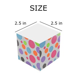 4A Sticky Note Cube, 2.5 x 2.5 in, 500 Sheets, Bubble Printed on 4 Sides, Memo Cube Sticky Blocks Stick Note Pads for Office, Home, School, 4A SMC 434