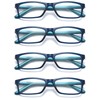 RaoOG Reading Glasses Men/Womens Blue Light Blocking - 4 Pack