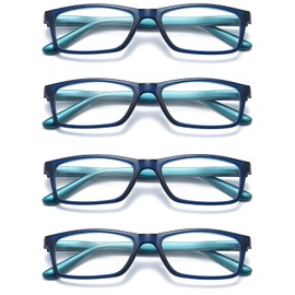 RaoOG Reading Glasses Men/Womens Blue Light Blocking - 4 Pack Ladies Blue Screen Readers Lightweight Eyeglasses +2.5