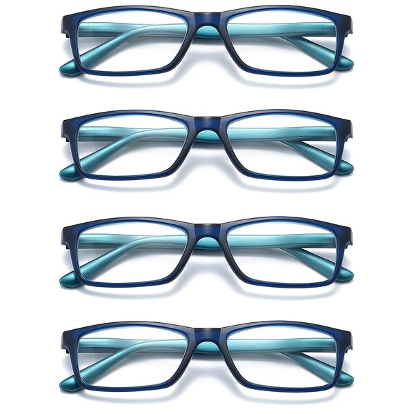 RaoOG Reading Glasses Men/Womens Blue Light Blocking - 4 Pack