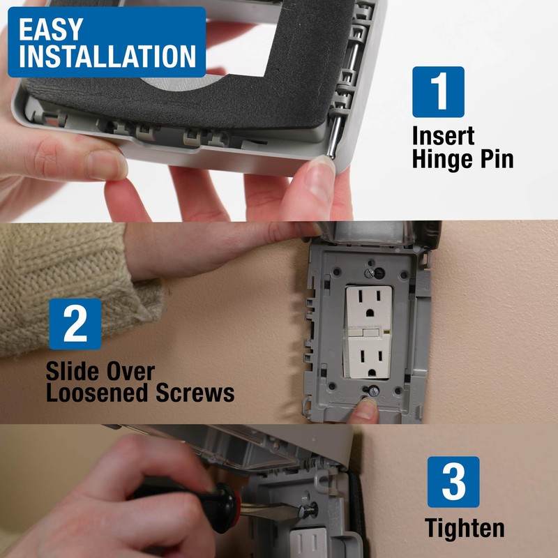 Intermatic WP7000BR Low-Profile Extra-Duty Weatherproof 1-Gang Cover, Bronze - Expandable