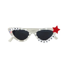 Mud Pie Children's Silver Sassy Patriotic Shades
