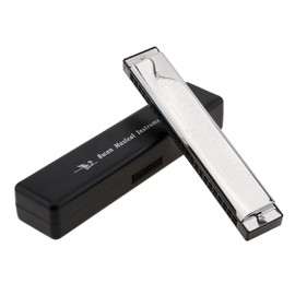 OriGlam Blues Professional Harmonica key of C, 24 Holes Blues Harp Mouth Organ Diatonic Harmonica with Case For Adults, professionals, beginners and students