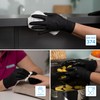 100 x ARNOMED Disposable Gloves M, Latex Gloves Black (Pack