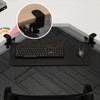 Wooden Adjustable Keyboard Tray Under Desk, Slide Out Keyboard &
