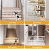 Dog Gate Indoor,18"-45" Extra Wide Metal Short Dog Gate to