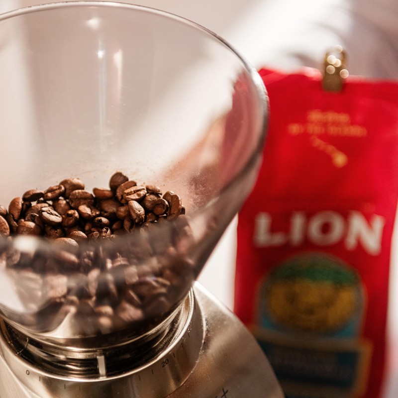 Lion Coffee, Arabica Coffee Beans, Light Roast Whole Bean Coffee,