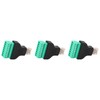 3Pcs RJ45 Screw Terminal Adapter RJ45 Female Thread to 8