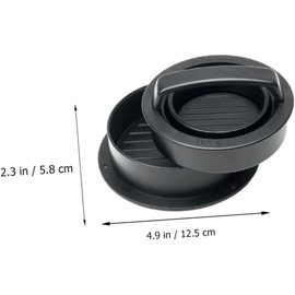 Milisten 2 Moldes para Hamburguesas de Plástico, Diseño Desmontable, Fácil de Limpiar, Adecuado para Cocina en Casa, Color Negro