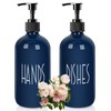 Dish Soap Dispenser for Kitchen - 16 OZ Glass Hand