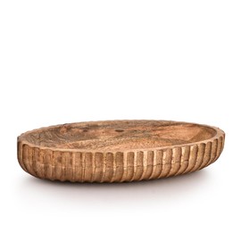 Kaizen Casa Decorative Bowls MANGO WOOD Home Decor Home Decorative Centerpiece Centerpiece Bowl for Table (14" x 6" x 2.25")