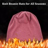 LWAQWHU Slouch Beanie Hat for Men Women Warm Knitted Beanie