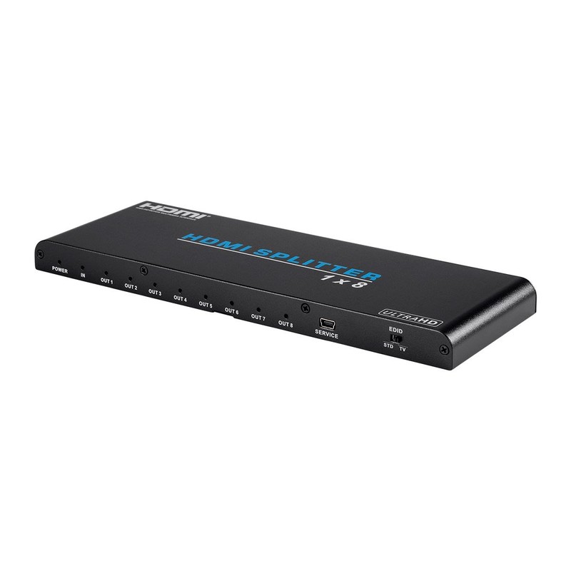 Monoprice 4K Pro 1x8 HDMI Splitter - HDR, 18Gbps, 4K@60Hz,