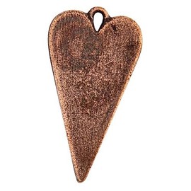 Nunn Design Copper Plated Blank Elongated Heart Pendant 27mm