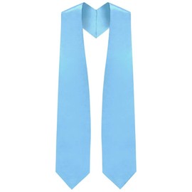 CLERKMANS Faja unisex para adultos de 62 pulgadas de largo, lisa, para estola de graduación, Azul/claro, Medium