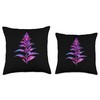 Cardinal Flower Synthwave Throw Pillow
