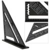 Aluminum Alloy Angle Protractor, 7 Inch Metric Aluminum Alloy Black