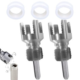 2Pcs PVC Rohrgewindeschneider Wasserrohr Gewindeöffner Pipe Threader Kit Wasserrohr Innengewinde öffner Pipe Thread Maker Tool Doppelendige Innen und Außengewindeschneiden mit 3 Dichtband（1/2"+3/4"）