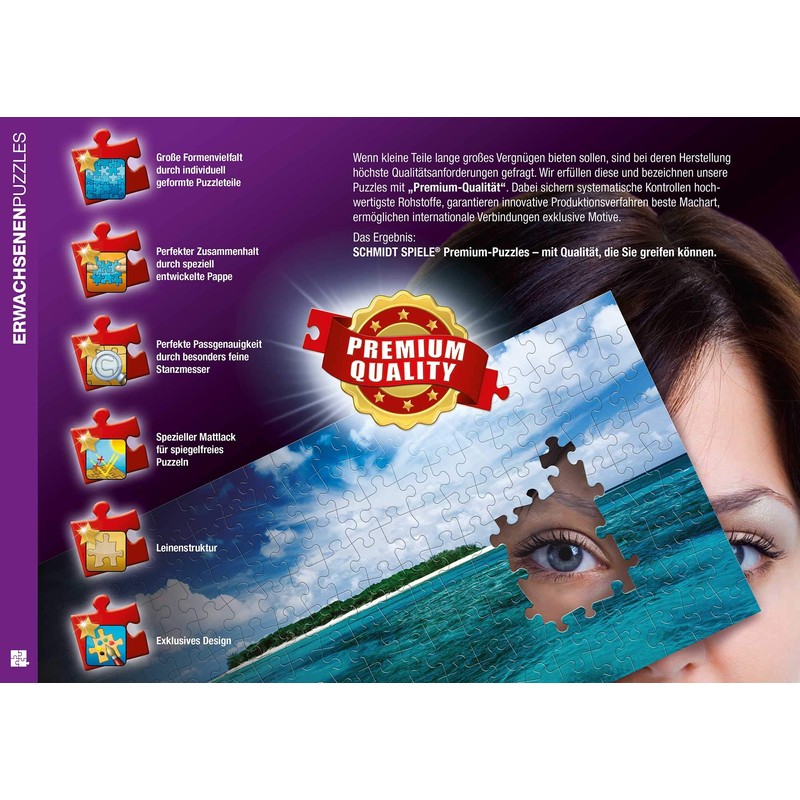 Schmidt Spiele 59902 Peter Moreno Lighthouses 1000-Piece Jigsaw Puzzle, Multi-Coloured