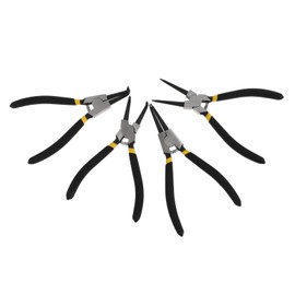 Operitacx 4Pcs Multifunctional Maintenance Calipers Durable Internal External Retainer Pliers Slip Design for Easy Use Precision Spring Loaded for Comfort Straight Bent Jaws
