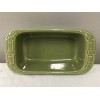 Longaberger Pottery Sage Mini Loaf Bread Pan Dish Woven Traditions