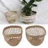 2PCS Woven Basket Handwoven Sea Grass Storage Basket for Flower