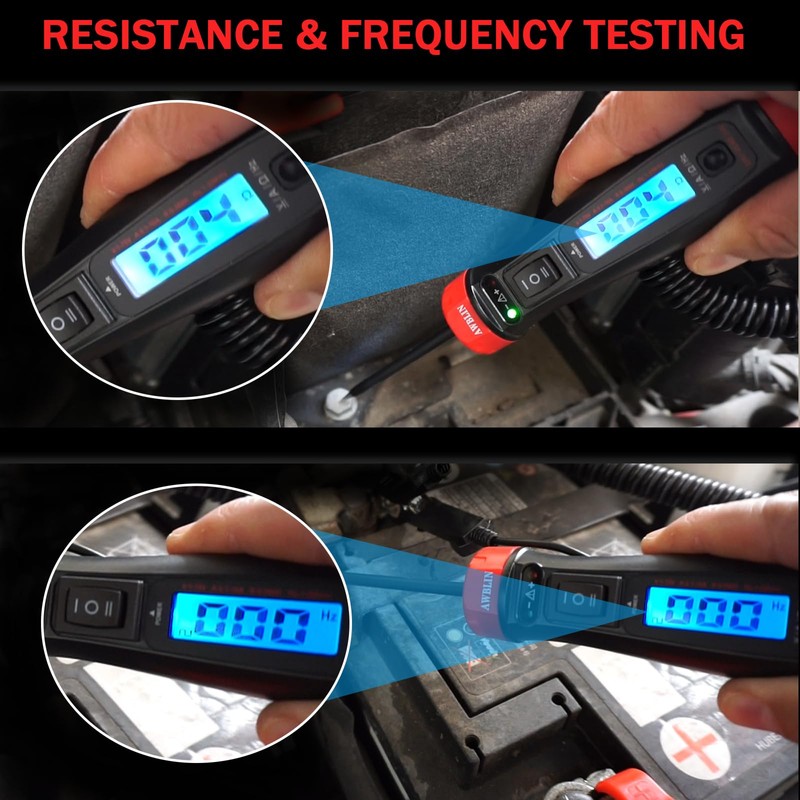 AWBLIN Upgrade Power Circuit Probe Tester, LCD Digital Automotive Test