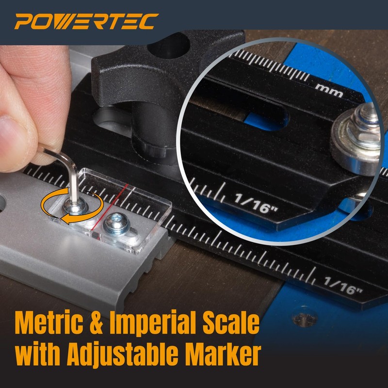 POWERTEC Thin Rip Jig for Table Saw - Sliding Guide
