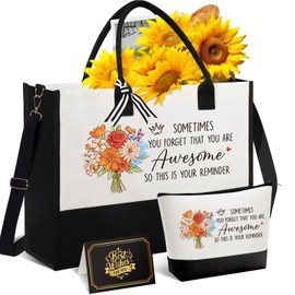 Thank You Gifts for Women, Employee Appreciation Gift, Appreciation Gratitude Unique Ideas Box for Women, Teacher, Nurse, Coworker, Boss Lady, Employee w/Tote Bag Makeup Bag