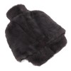 Feet Hot Water Bottle with Soft Fuzzy Cover Grey Rubber