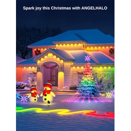 ANGELHALO Outdoor Neon Rope Lights, 16.4ft Smart Neon Lights IP65 Waterproof with DIY Scene Modes, Music Sync, Flexible LED Neon Lights, Custom DIY Neon Strip Lights Work with Alexa Google Assistant