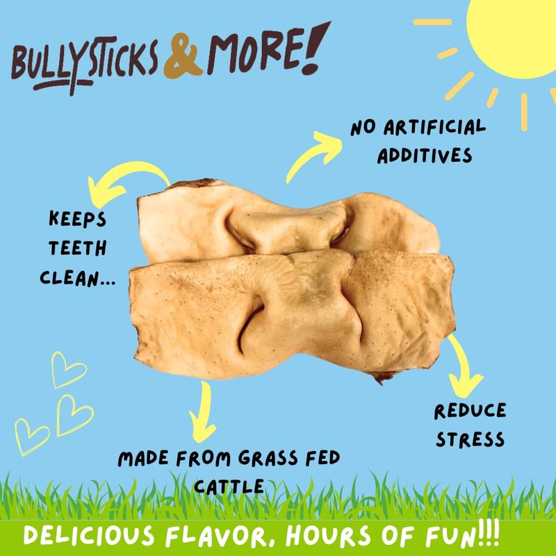 BULLYSTICKS & MORE 8-10 Inch Smoked Beef Cheek Snouts for