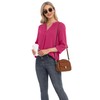 VIISHOW 3/4 Sleeve Shirts for Women Casual V Neck Chiffon