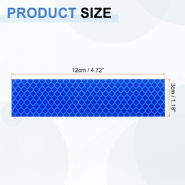 HARFINGTON 20 Rolls Reflective Tape 1.18" x 4.72" High Visibility Reflective Adhesive Stickers Outdoor Waterproof for Trailer Trucks Bike Car Motorcycle Helmet Mailbox, Blue