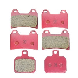 S SYUU Motorcycle Front Rear Ceramic Brake Pads Compatible with Ducati 696 08-15 796 Monster 10-15 848 Streetfighter 12-15 1100 Monster 09-12 1200 FA244F FA266R