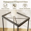 Garden 4 you Small Side Table, Glass End Table Set