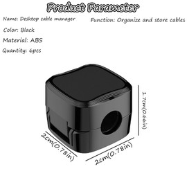 Cord Organizer Holder Magnetic Cable Clip Clips for Desk Cord Holder, Under Cable Management for Desk, Nightstand, Phone Charger, Computer, Home, Office, Car 6 Pack