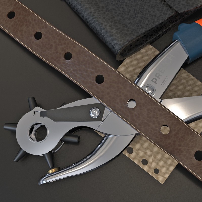 Presch Revolving Punch Plier - Leather Punch - Heavy Duty