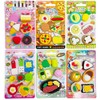 Poppy Rubber Collector Eraser Pretend Play Set of 6 Types