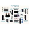 ThinOptics Universal Pod Case + Rectangular Reading Glasses, Peekaboo Cat,