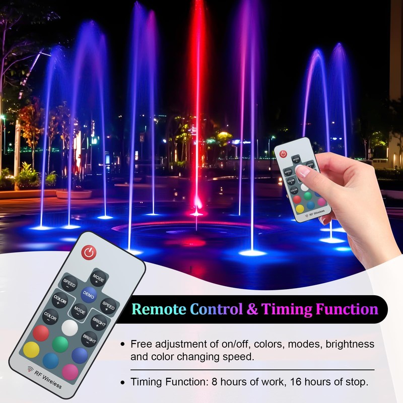 PChero RGB Pond Lighting LED Underwater Lighting Spotlight Pool Lighting