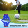PATIKIL ゴルフボールマーカーステンシル 360度トリプルトラッ クゴルフボールアラインメントマーキングツール ラインドローイングマーカー 男性 女性用 ブルー/レッド