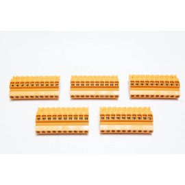 Weidmuller Lot of 5 Position Terminal Block Plug Female Socket 0.200" 90° BLZP 5.08HC/10/90