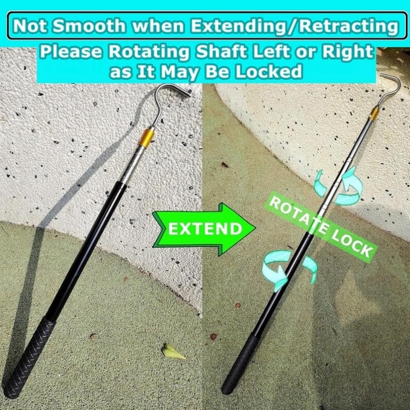 Journdream Snake Catcher Snake Hook, Reptile Catcher Made of Stainless