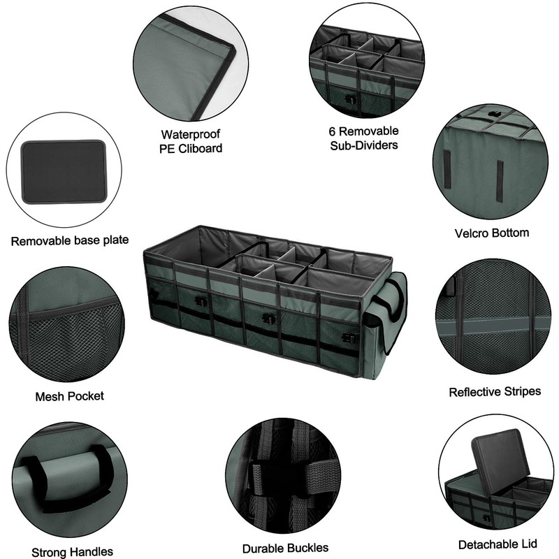 GDNasist Car Trunk Organizer and Storage with Removable Leakproof Cooler